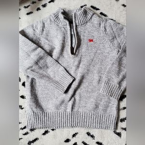 Cute! Boys gray sweater, Carters sz 5